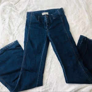 Free People Flare Leg Dark Wash Jean
